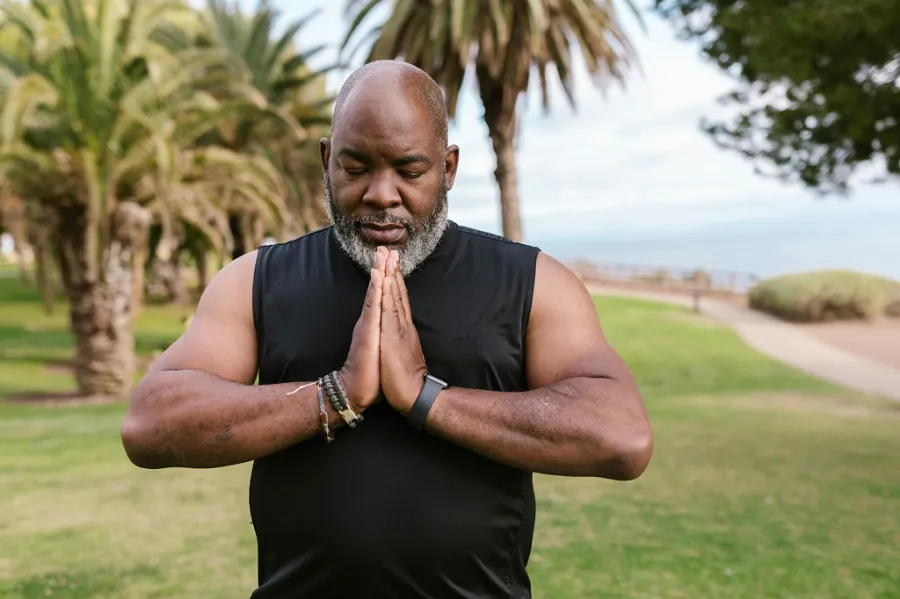 Man doing yoga