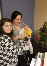 baby mike on christmas with sister brooke