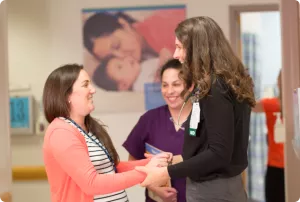 Dr. greeting a patient