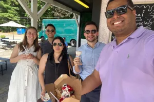 Pulmonary fellows hanging out together
