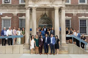 Fellows from Gastroenterology pose on stairs.