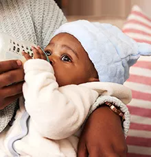 baby with bottle